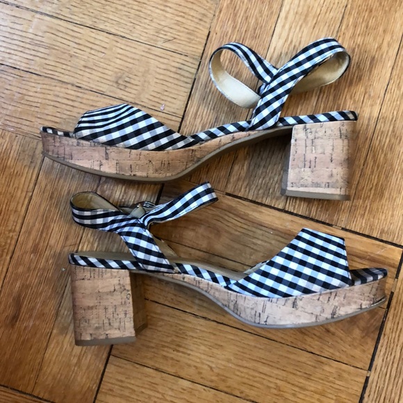 WORN ONCE Chinese Laundry Gingham Heels sz10 - Picture 2 of 4